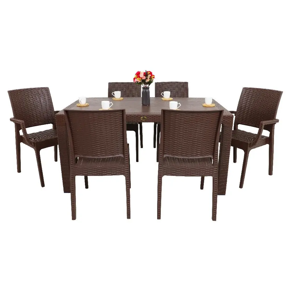 Mandella Elit 90x150 Rattan 2 Elit Koltuk 4 Elit Sandalye Masa Takımı Kahverengi Mandella Elit 90x150 Rattan 2 Elit Koltuk 4 Elit Sandalye Masa Takımı Kahverengi