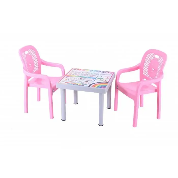 Sağlam Plastik Mandella Rubi Türkçe Desenli Çocuk Masası 2 Adet Rubi Çocuk Koltuk Pembe Sağlam Plastik Mandella Rubi Türkçe Desenli Çocuk Masası 2 Adet Rubi Çocuk Koltuk Pembe